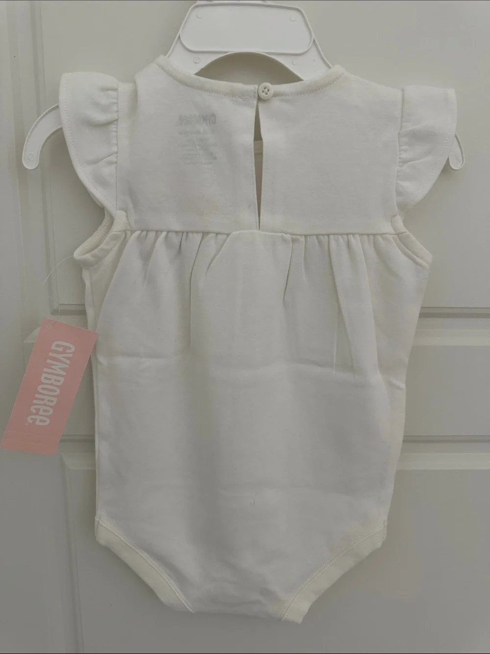 Gymboree White Baby Flower Applique Bodysuit